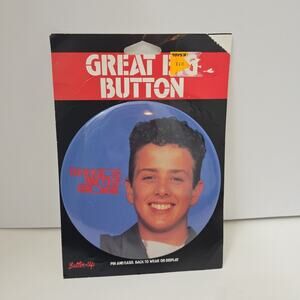 Vintage New THE NEW KIDS ON THE BLOCK NKOTB Joey McIntyre 6" Giant Button Pin